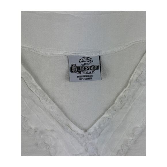 Cottonseed Casual Wear Top Tunic Lagenlook Coastal Shaggy Cotton Gauze Boho 2X - Picture 2 of 8